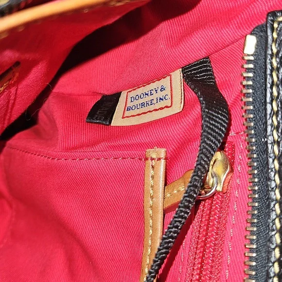 Vintage Dooney & Bourke Pebble Leather Tassel Satchel - Picture 11 of 15